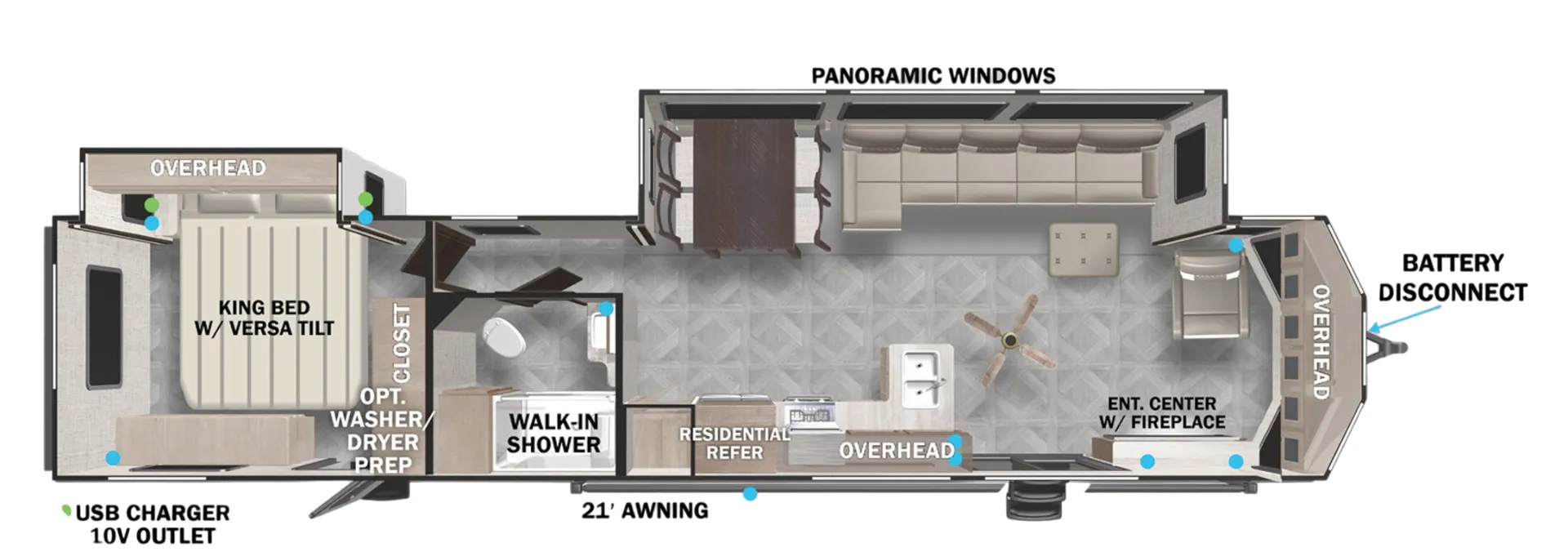 Forest River Salem Villa 40FDEN floor plan