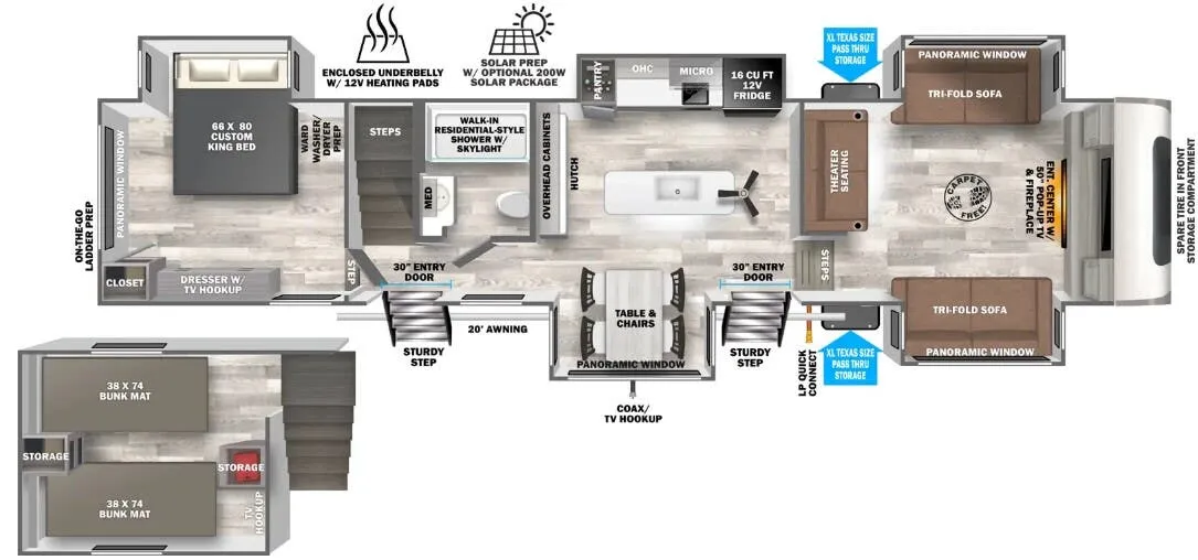 Forest River Salem Hemisphere 378FL floor plan