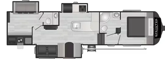 Keystone Sprinter 32BH floor plan