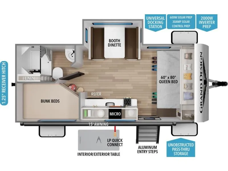 2026 Grand Design Transcend One 161DB - Photo 3