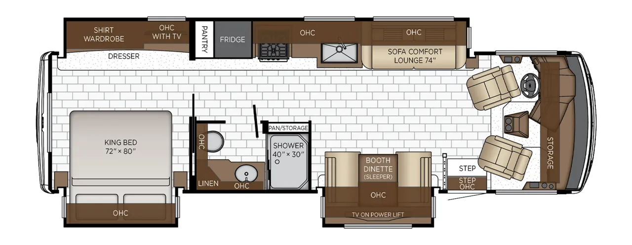 Newmar Bay Star 3225 floor plan