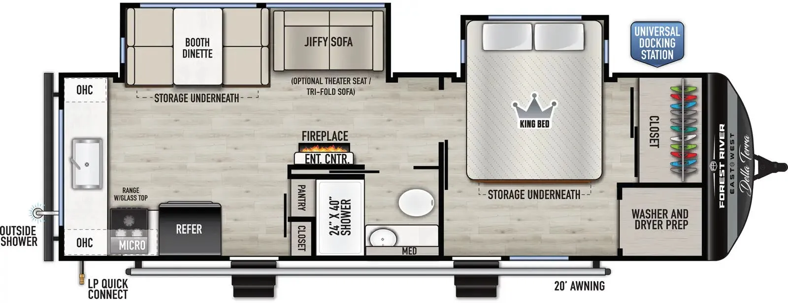 East to West Della Terra 263RK floor plan