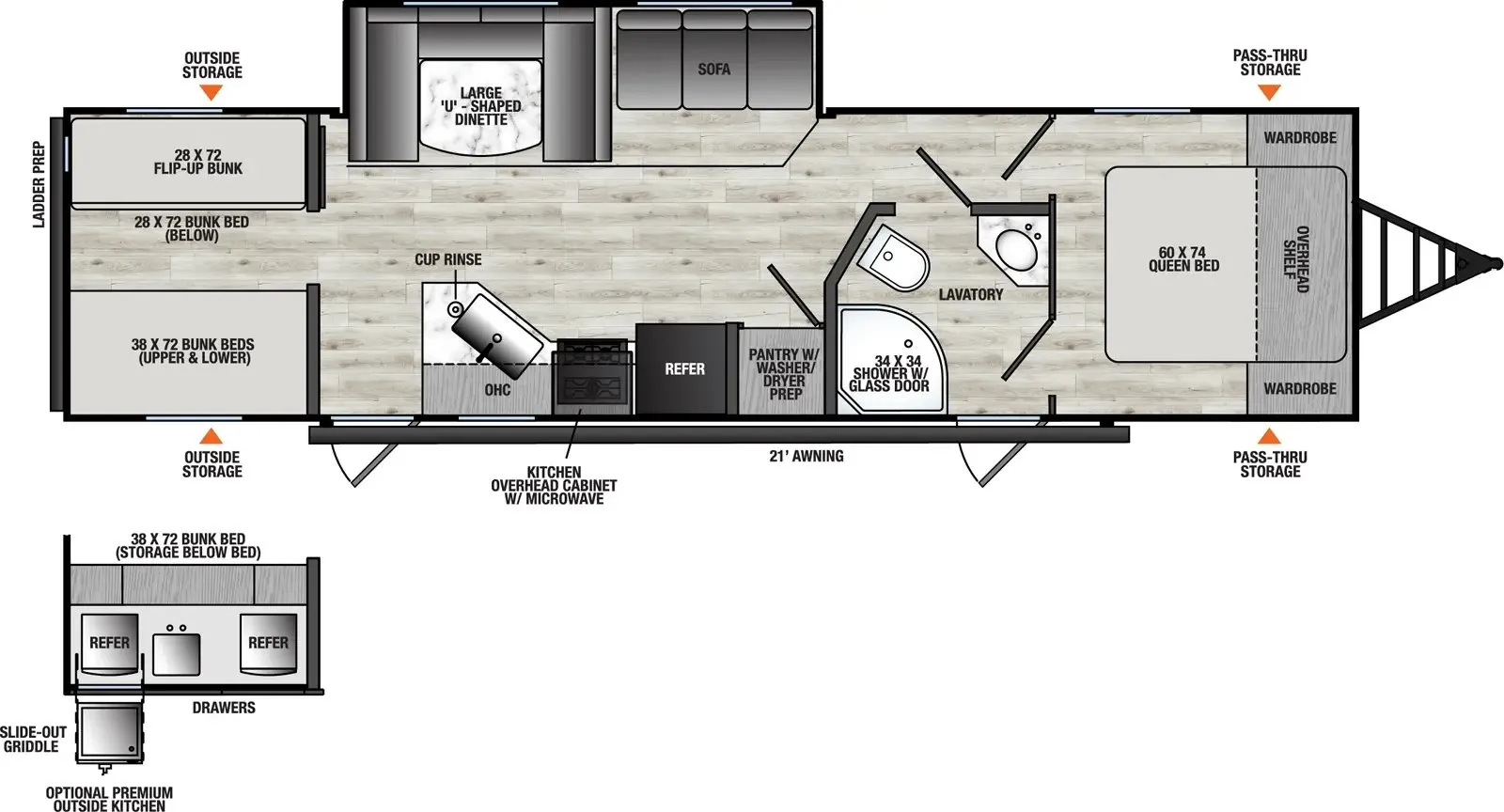 Forest River Viking 292TB floor plan