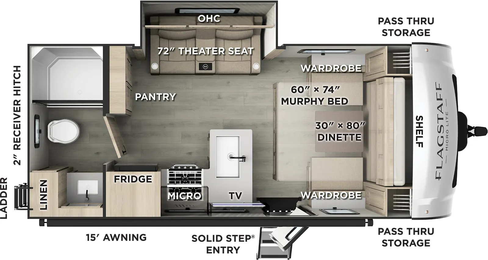 2026 FOREST RIVER FLAGSTAFF 21SRB - Floor plan