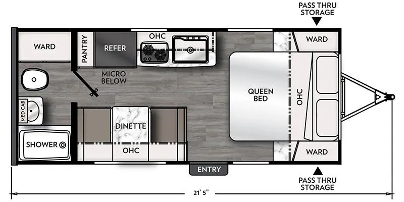 2025 Coachmen Apex Nano 187RB - Floor plan