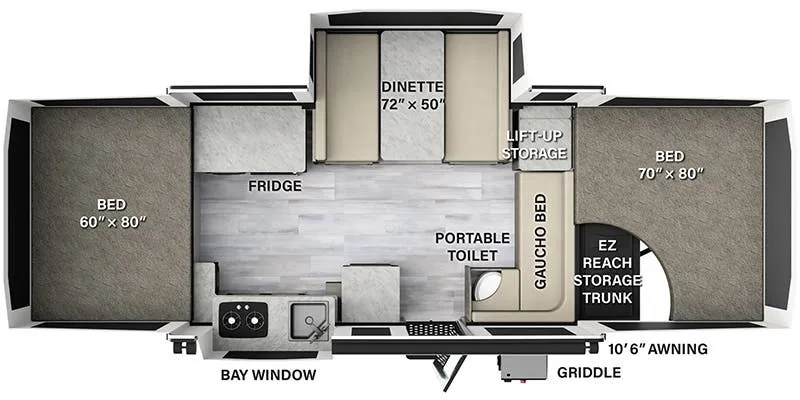 Forest River Rockwood Freedom 2514F floor plan