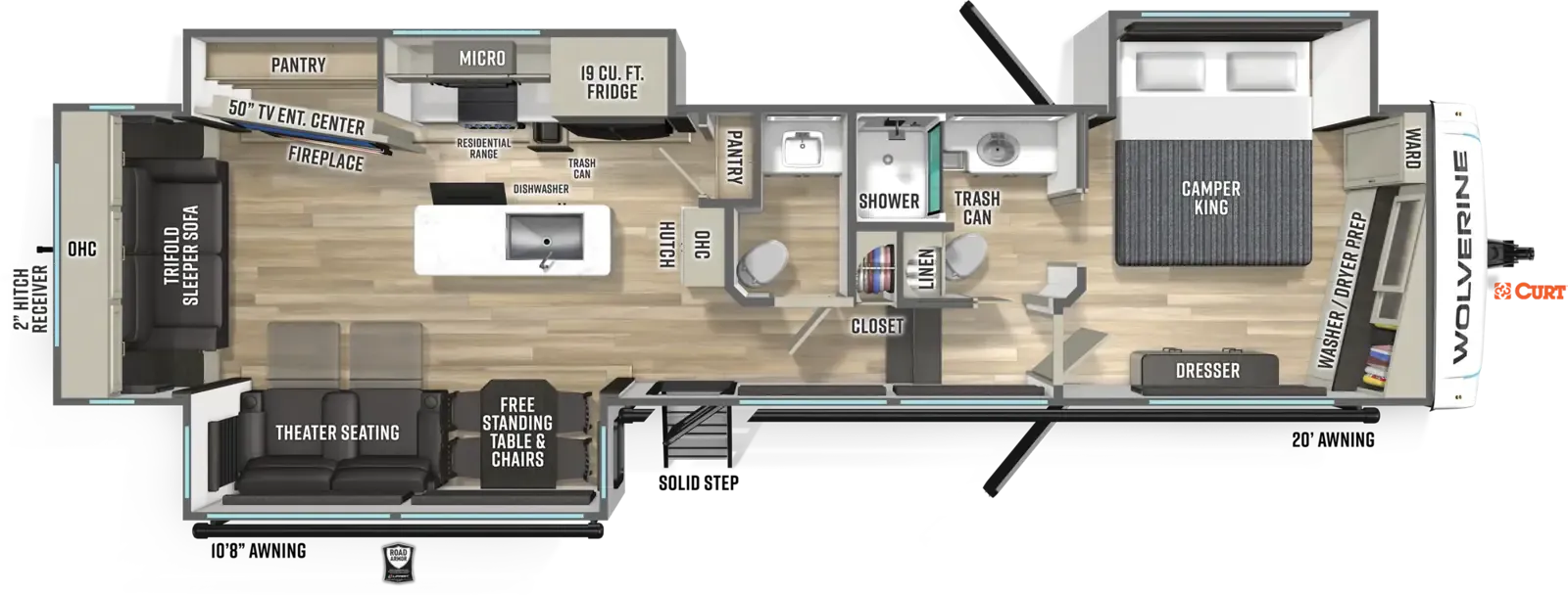 Forest River Wolverine 35RL floor plan