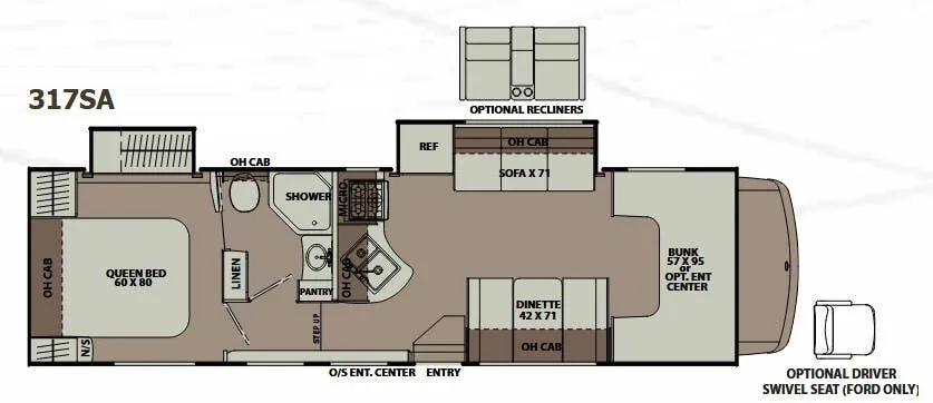 Coachmen Leprechaun 317SA floor plan