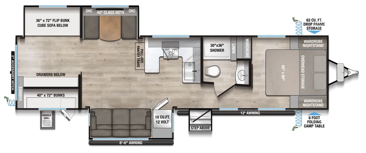 Alliance RV Delta 321BH floor plan