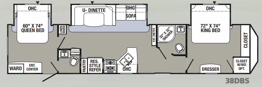Palomino Puma 38DBS floor plan