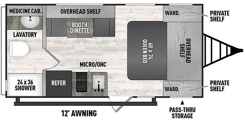 Coachmen Clipper 4k Series 18FQ floor plan