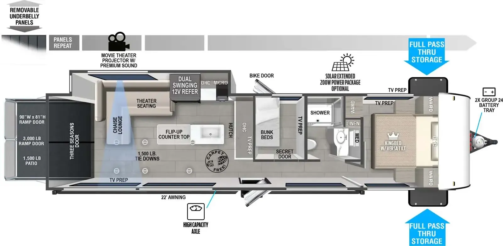 2023 SALEM FSX PLATINUM 290RTKX 290RTKX - Floor plan