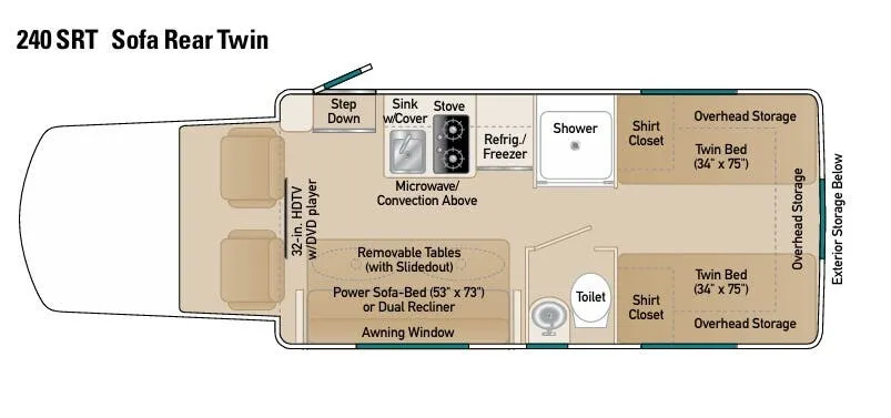 Coach House Platinum II 240 SRT floor plan