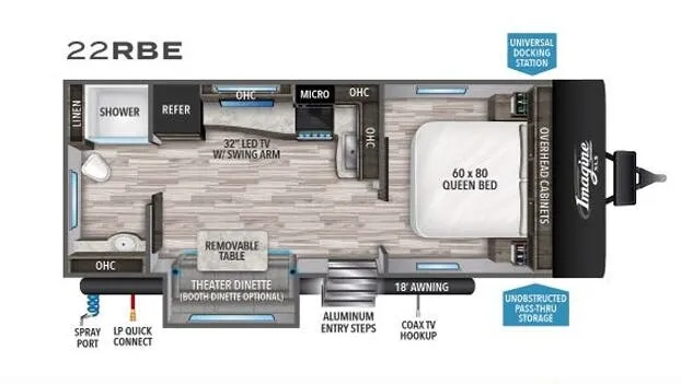 Grand Design Imagine XLS 22RBE floor plan