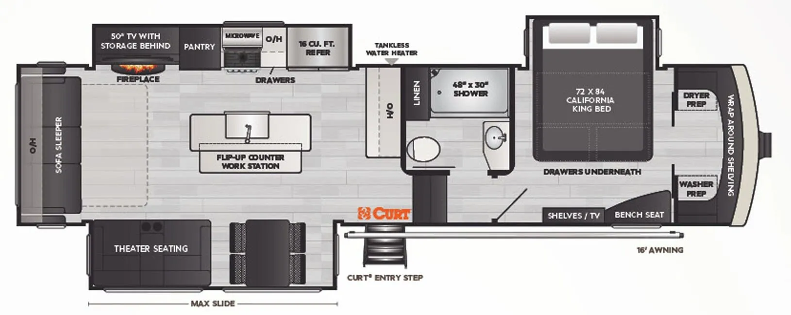 Keystone Arcadia 3660RL floor plan