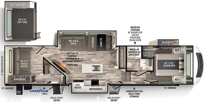 Forest River Impression 330BH floor plan