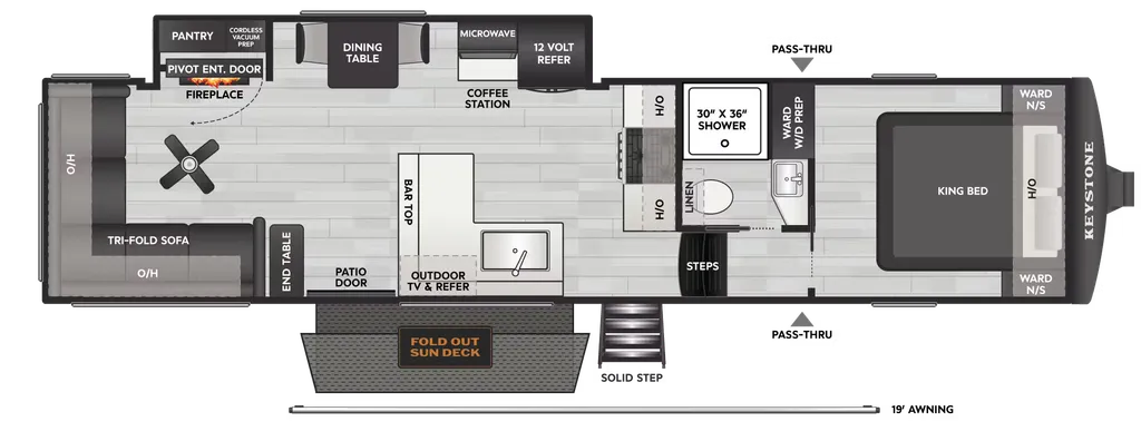 2026 Keystone Cougar Half-Ton 30REP floor plan