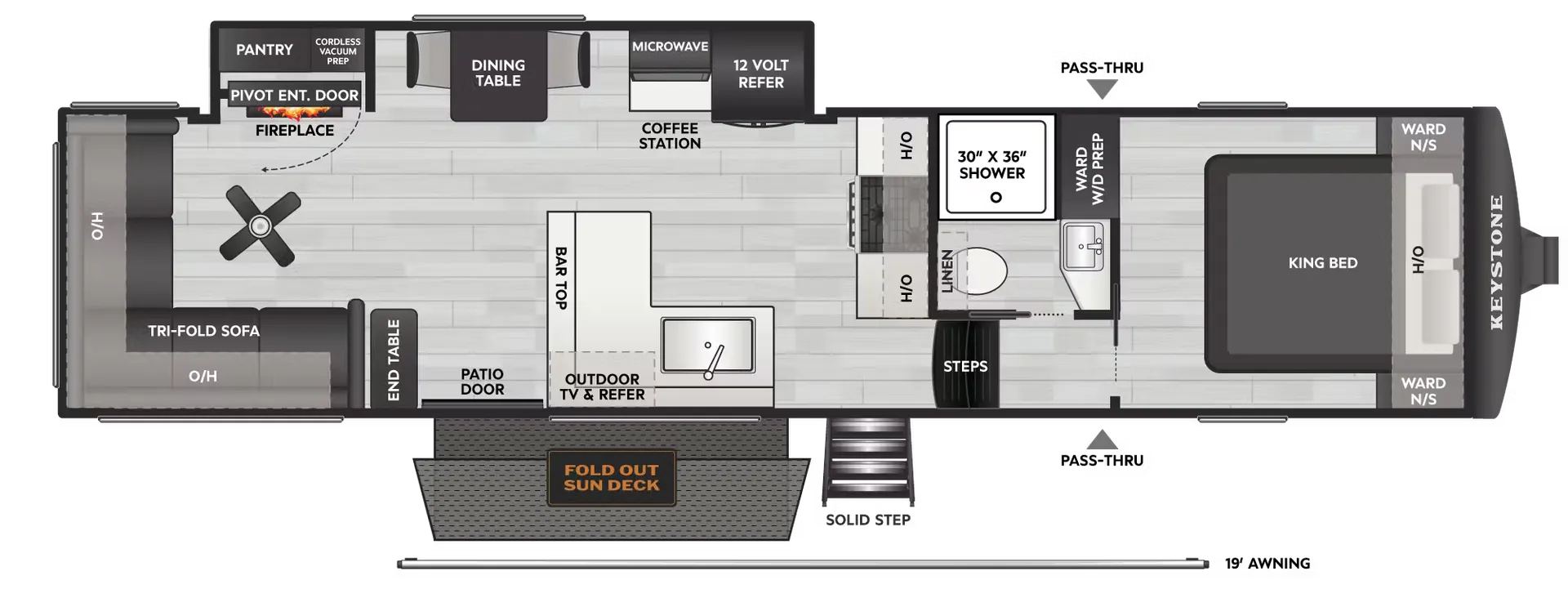 2026 Keystone Cougar Half-Ton 30REP - Floor plan