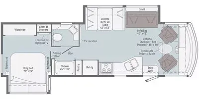 2019 Winnebago Vista 32Y floor plan