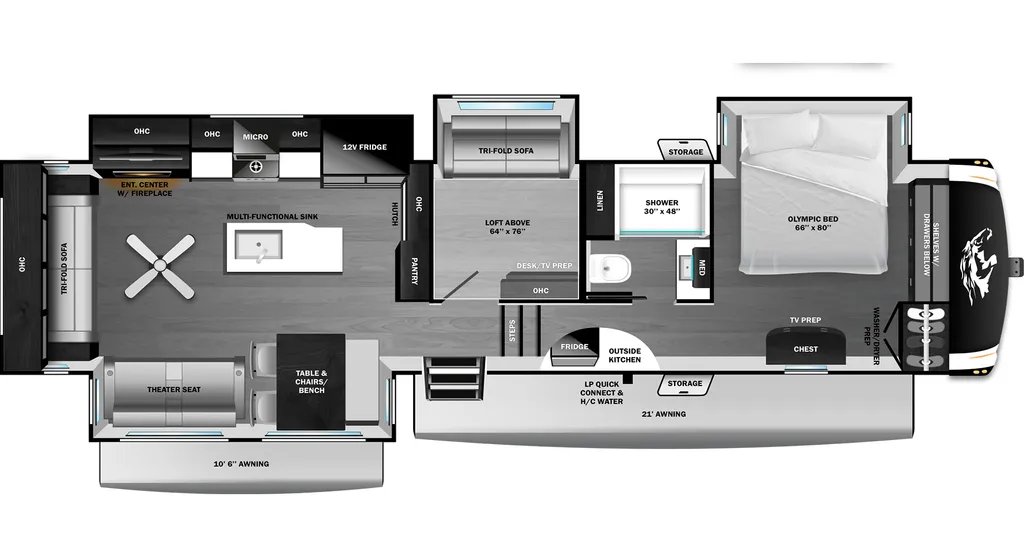 2026 Highland Ridge Open Range 35MRQS floor plan