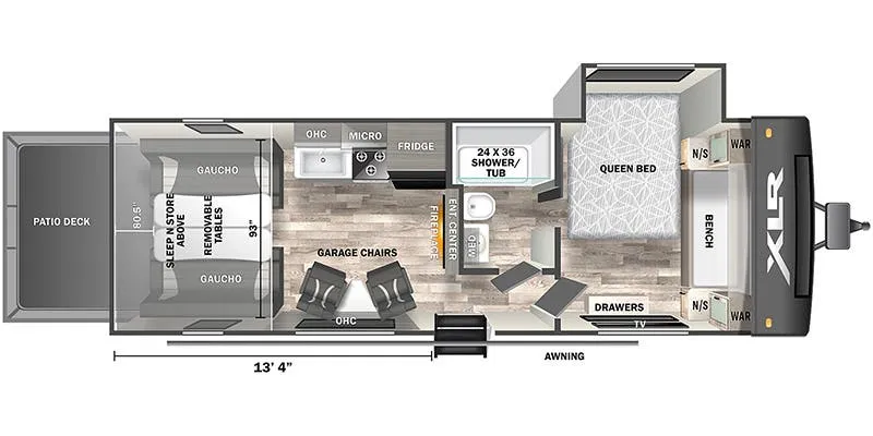2023 Forest River XLR Hyper Lite 2513 - Floor plan