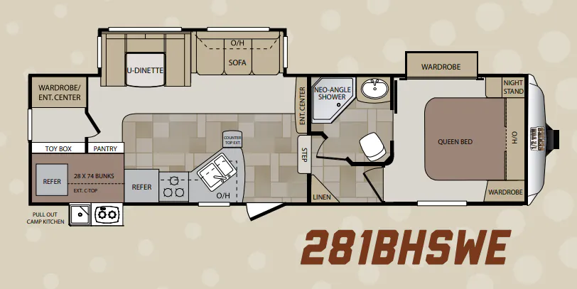 Keystone Cougar Half-Ton 281BHSWE floor plan