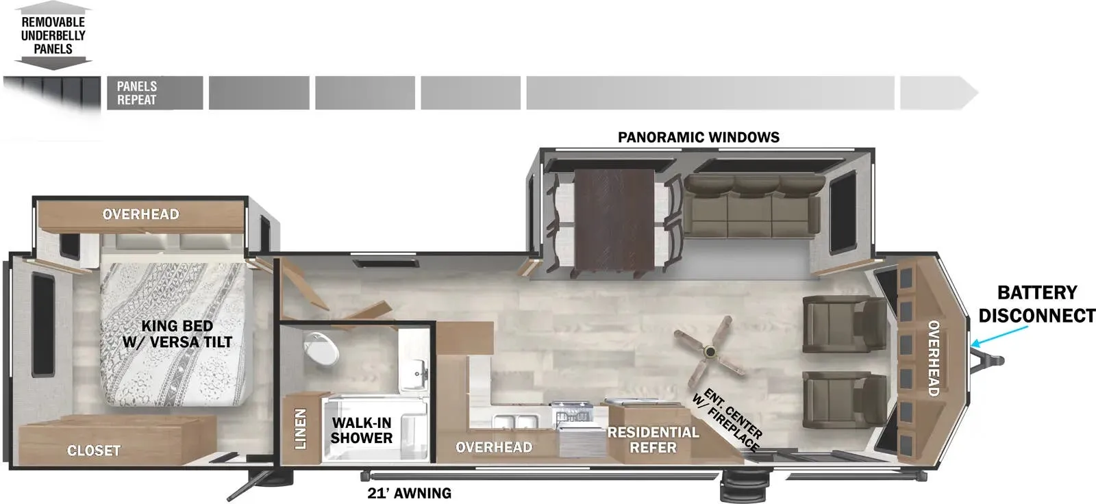 Forest River Wildwood Lodge 353FLFB floor plan