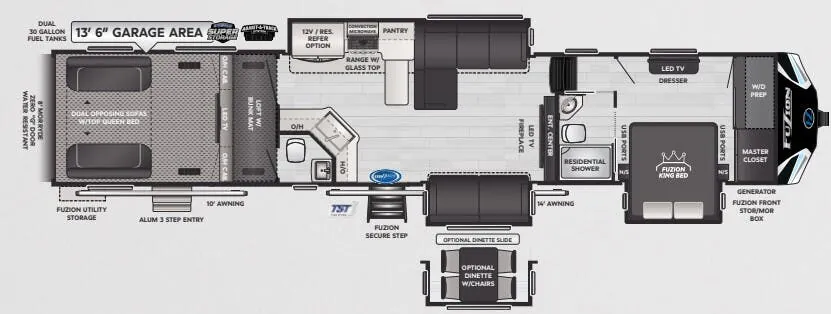 Keystone Fuzion 429 floor plan