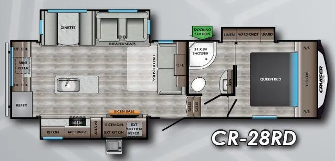 CrossRoads Cruiser Aire 28RD floor plan