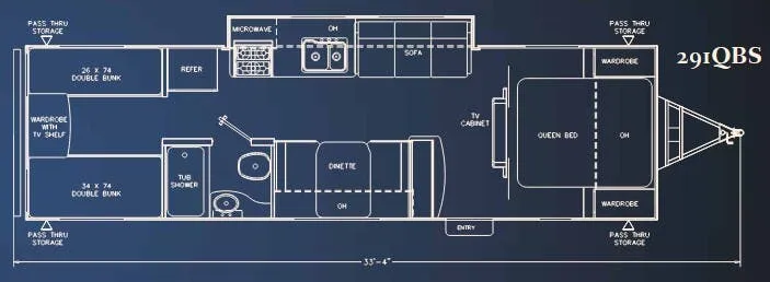 Coachmen Freedom Express 291QBS floor plan
