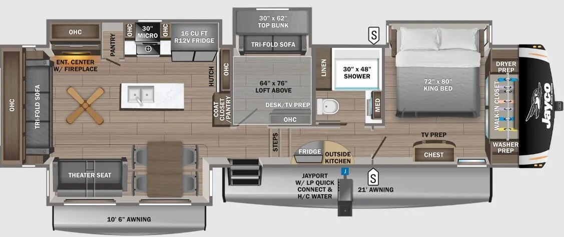 Jayco Eagle 355MBQS floor plan