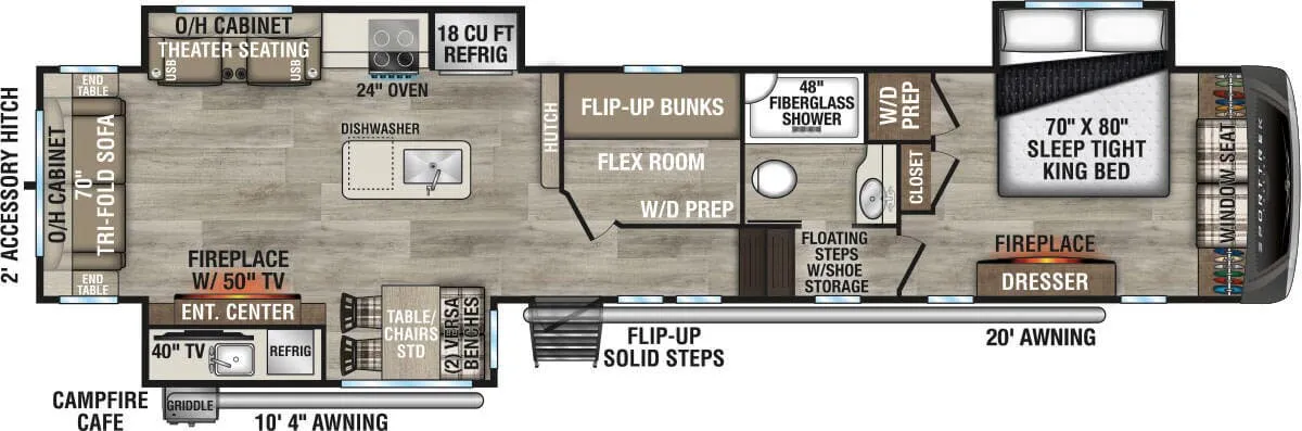 Venture RV SportTrek 5 Touring Edition 5 TOURING EDITION STTF363VFR floor plan