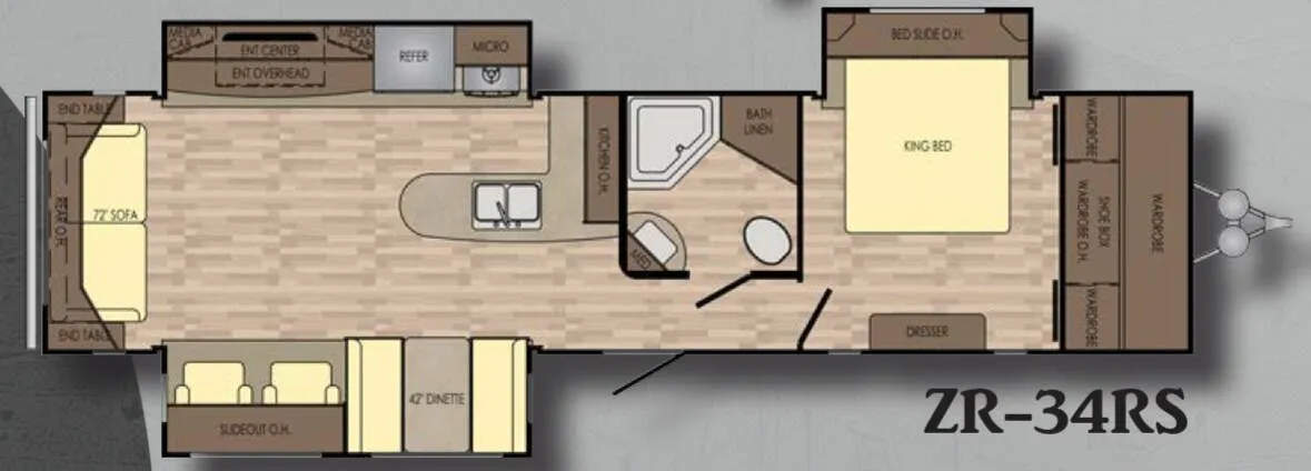CrossRoads Zinger 34RS floor plan