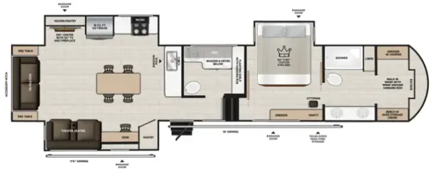 Forest River Wildwood Heritage Glen 380WDR floor plan