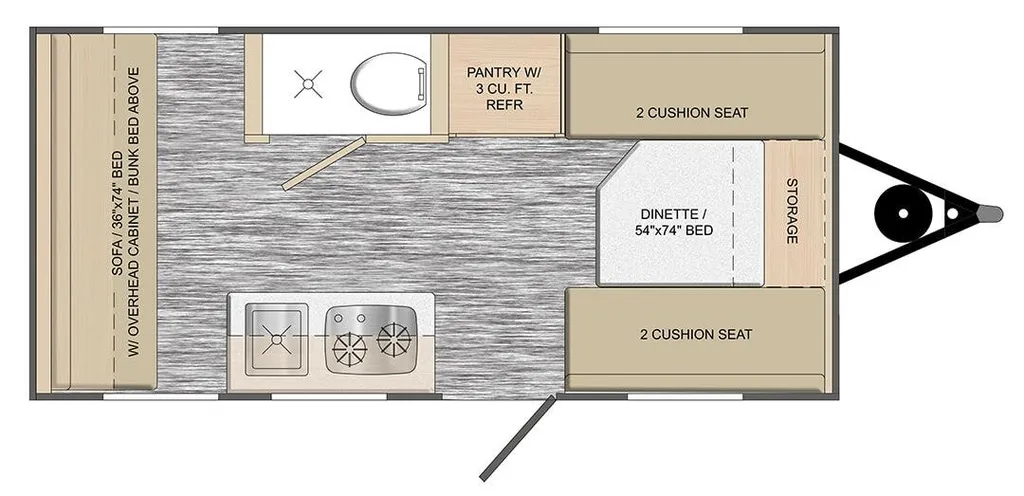 2025 Travel Lite Rove Lite 14BH floor plan