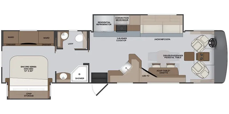 Holiday Rambler Vacationer 35GL floor plan