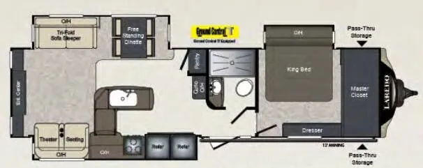 Keystone Laredo 334RE floor plan