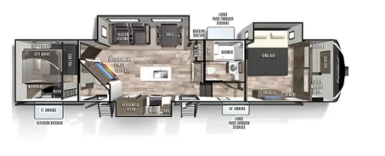 Forest River Cardinal Limited 352BHLE floor plan