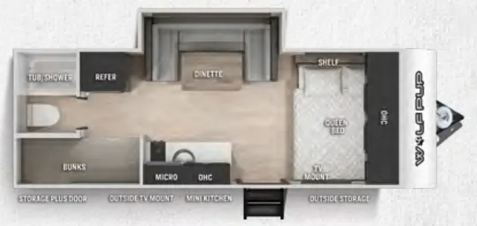 Forest River Cherokee Wolf Pup 17JG floor plan