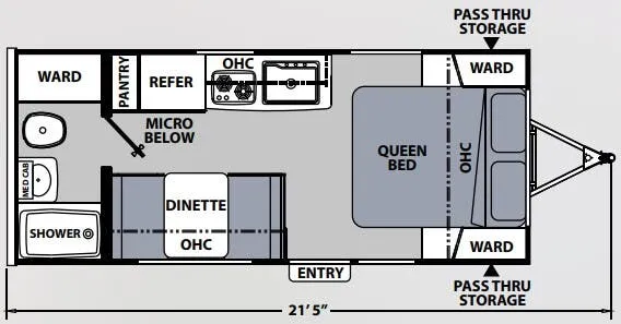 Coachmen Apex Nano 187RB floor plan