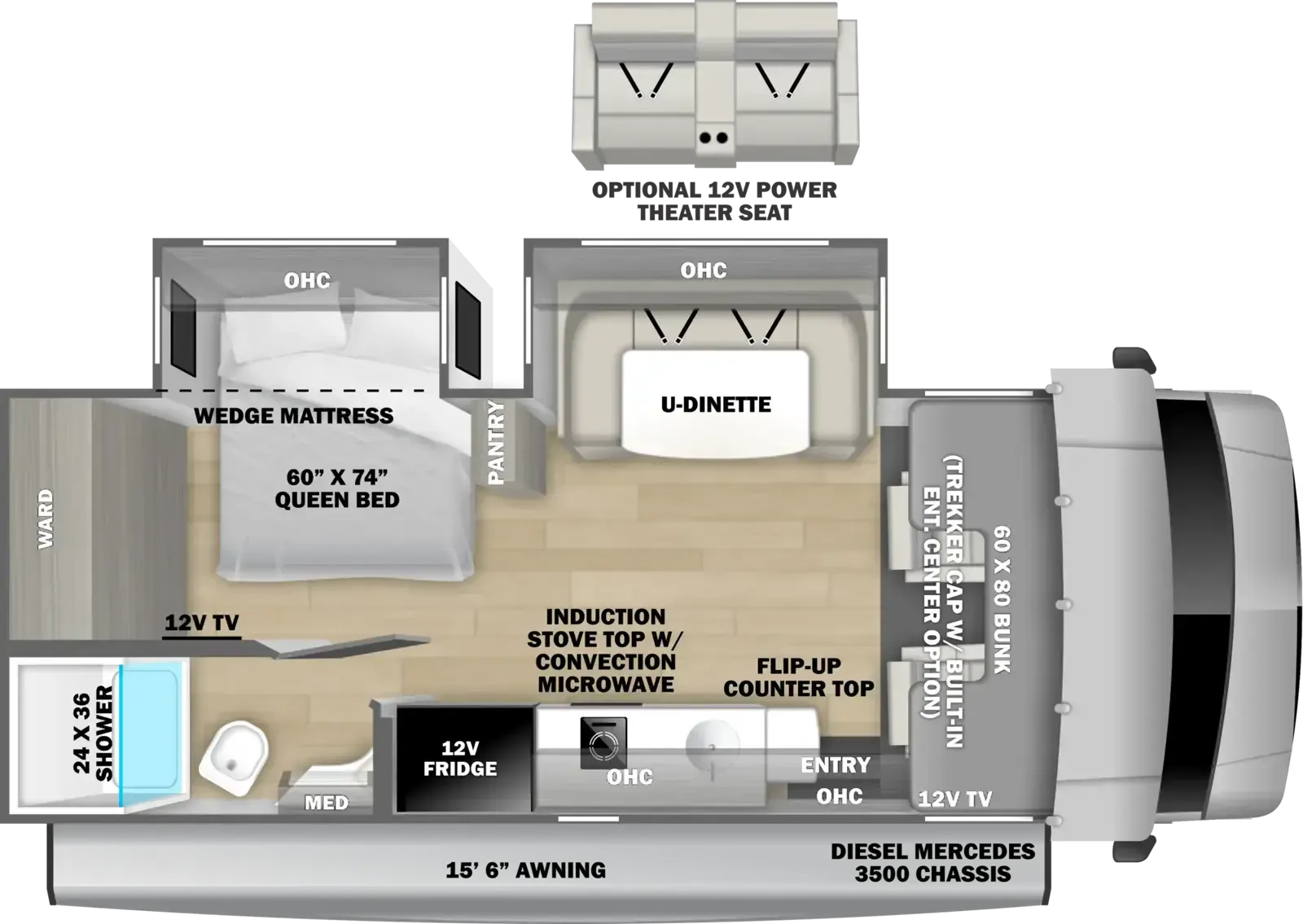 Forest River Solera 24DSRC floor plan