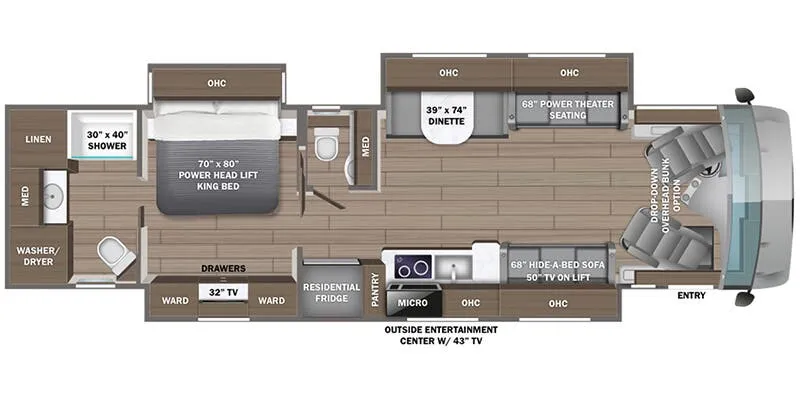 Entegra Coach Reatta 39T2 floor plan