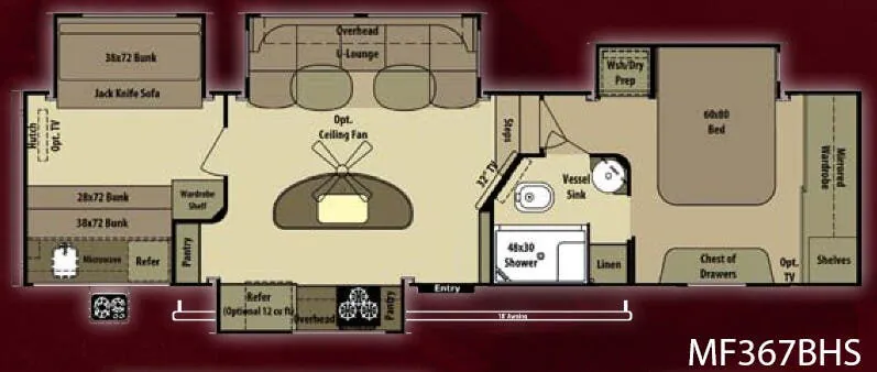 Highland Ridge Mesa Ridge MF367BHS floor plan