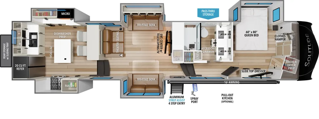 2027 Grand Design Solitude 390RK floor plan