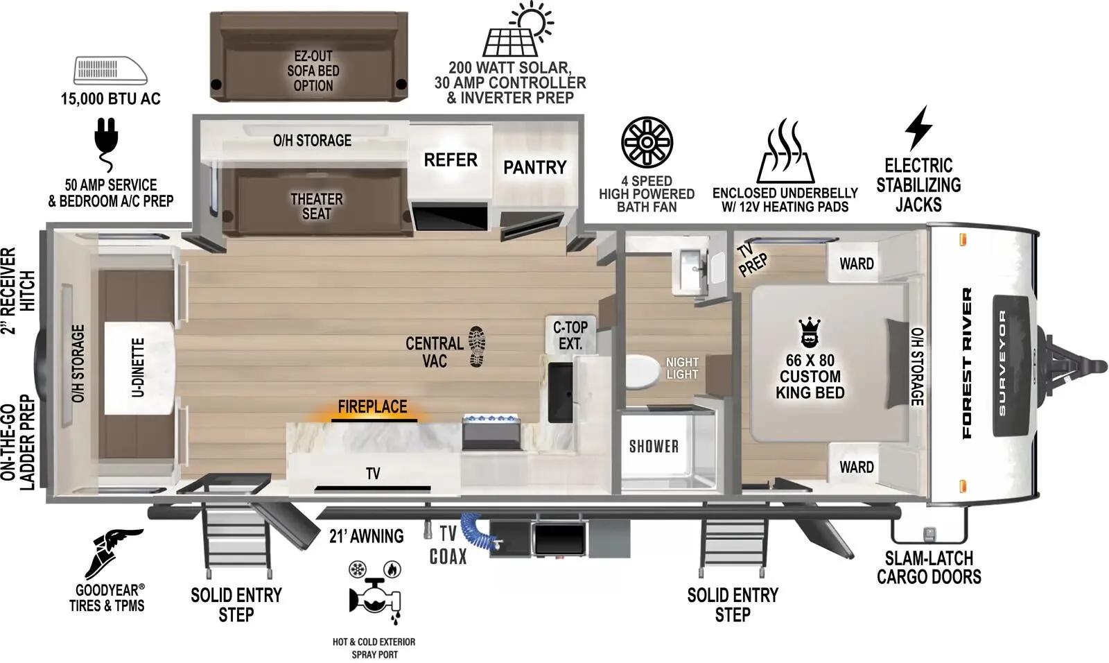 Forest River Grand Surveyor 253RLS floor plan