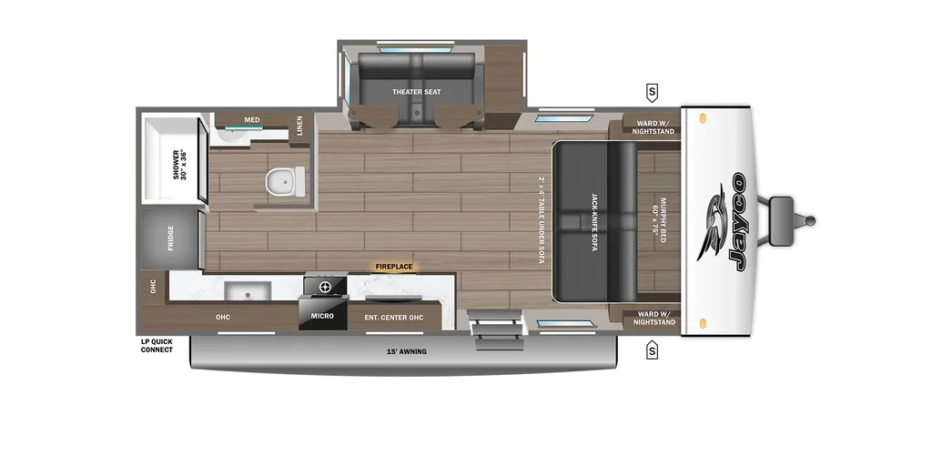 2027 Jayco Jay Feather 19MRK floor plan