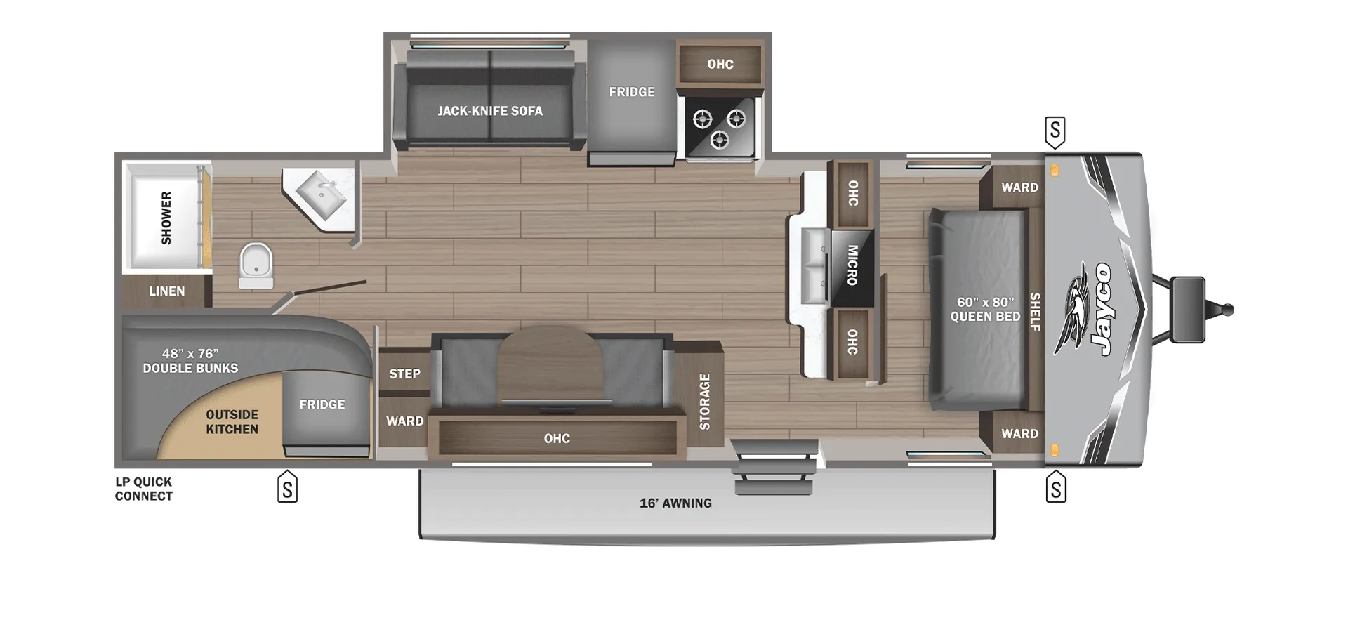 2026 Jayco Jay Flight SLX 265BHSW - Floor plan