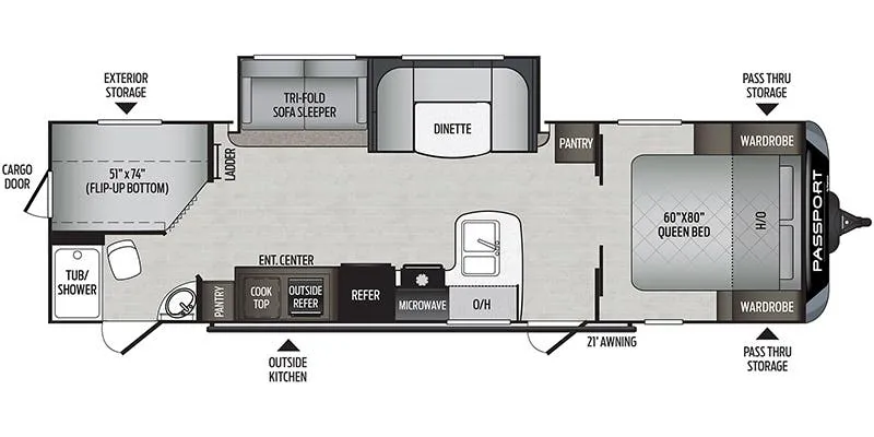Keystone Passport Grand Touring 2950BH GT floor plan