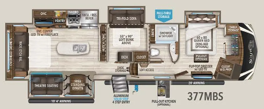Grand Design Solitude 377MBS-R floor plan