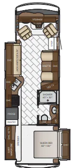 Newmar Bay Star 3014 floor plan